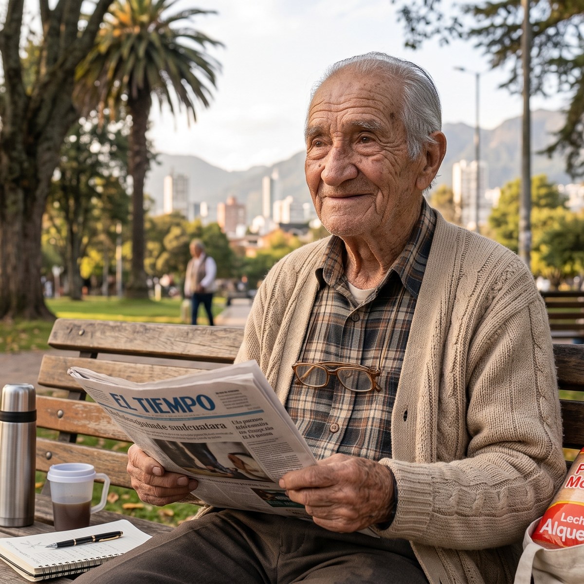 Persona pensionada saludando